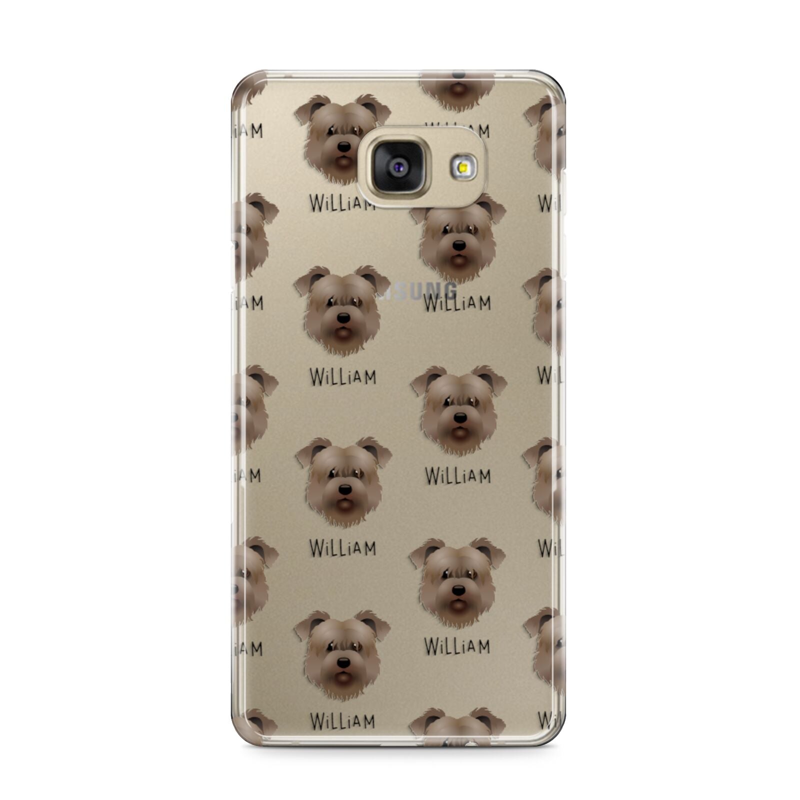 Glen Of Imaal Terrier Icon with Name Samsung Galaxy A9 2016 Case on gold phone