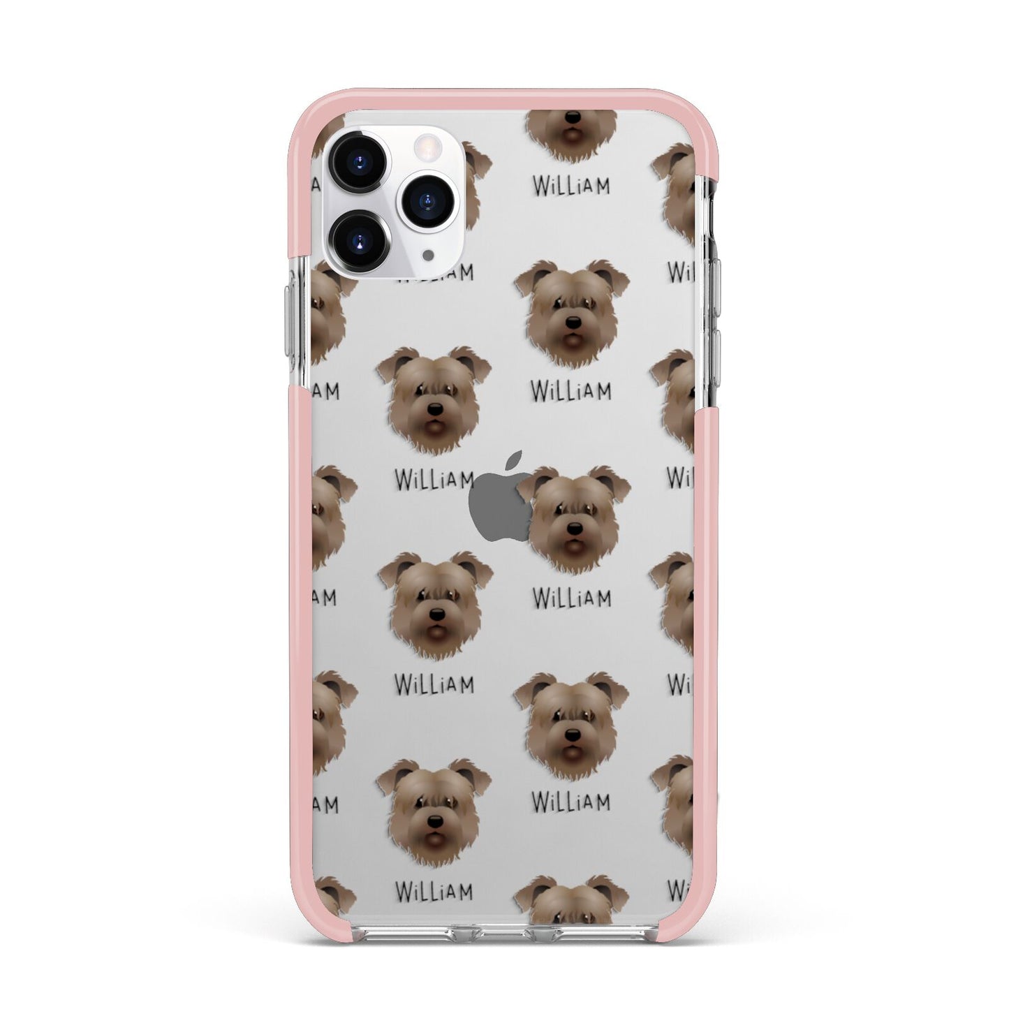 Glen Of Imaal Terrier Icon with Name iPhone 11 Pro Max Impact Pink Edge Case