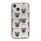 Glen Of Imaal Terrier Icon with Name iPhone 13 Mini TPU Impact Case with Pink Edges