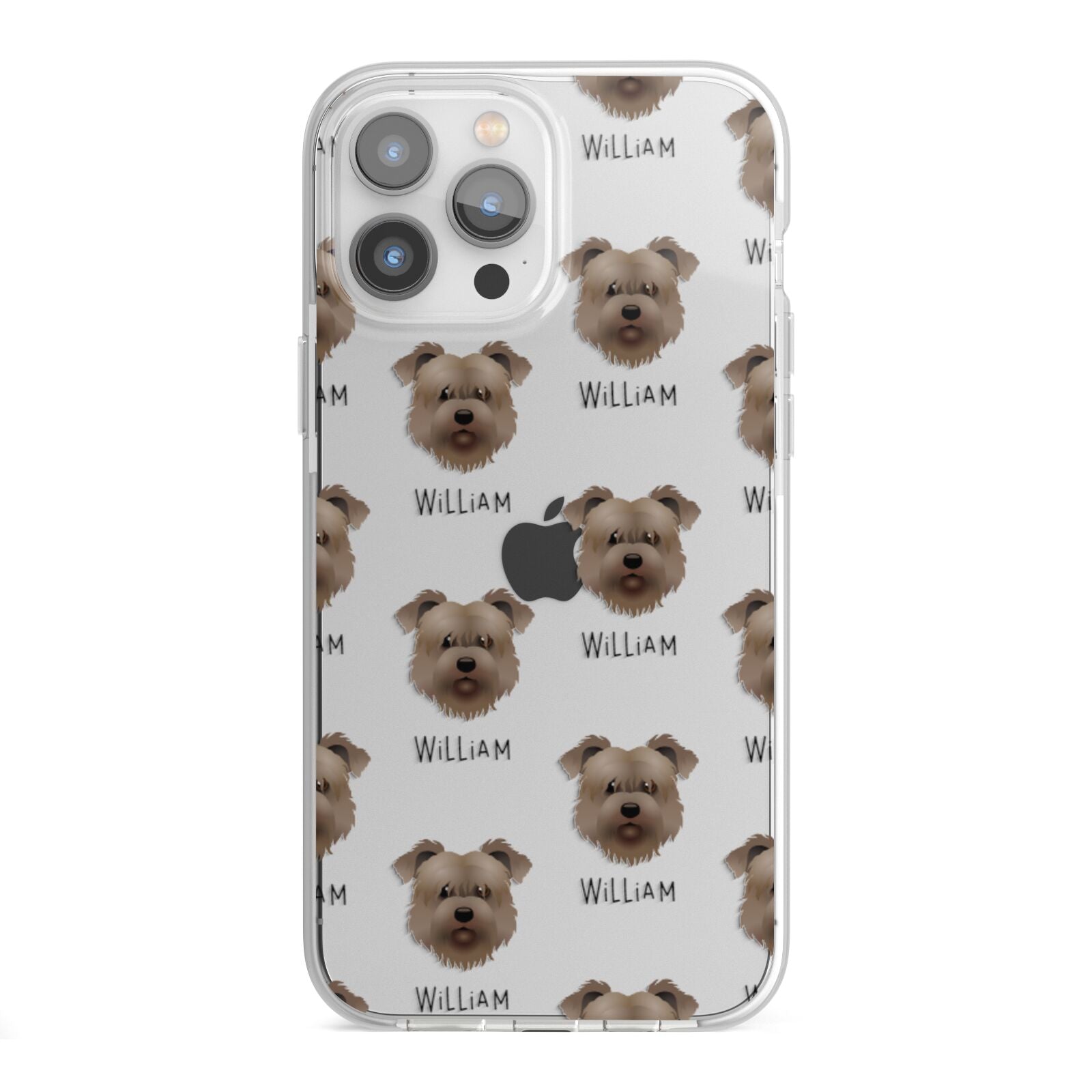 Glen Of Imaal Terrier Icon with Name iPhone 13 Pro Max TPU Impact Case with White Edges