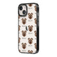 Glen Of Imaal Terrier Icon with Name iPhone 14 Black Impact Case Side Angle on Silver phone
