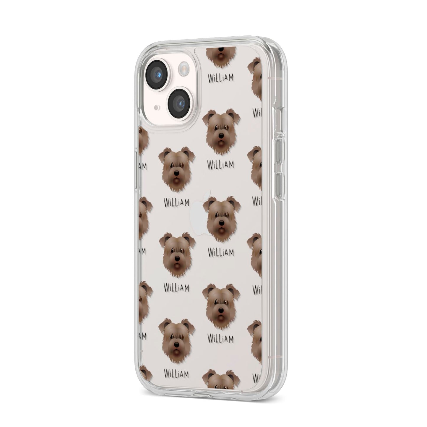 Glen Of Imaal Terrier Icon with Name iPhone 14 Clear Tough Case Starlight Angled Image