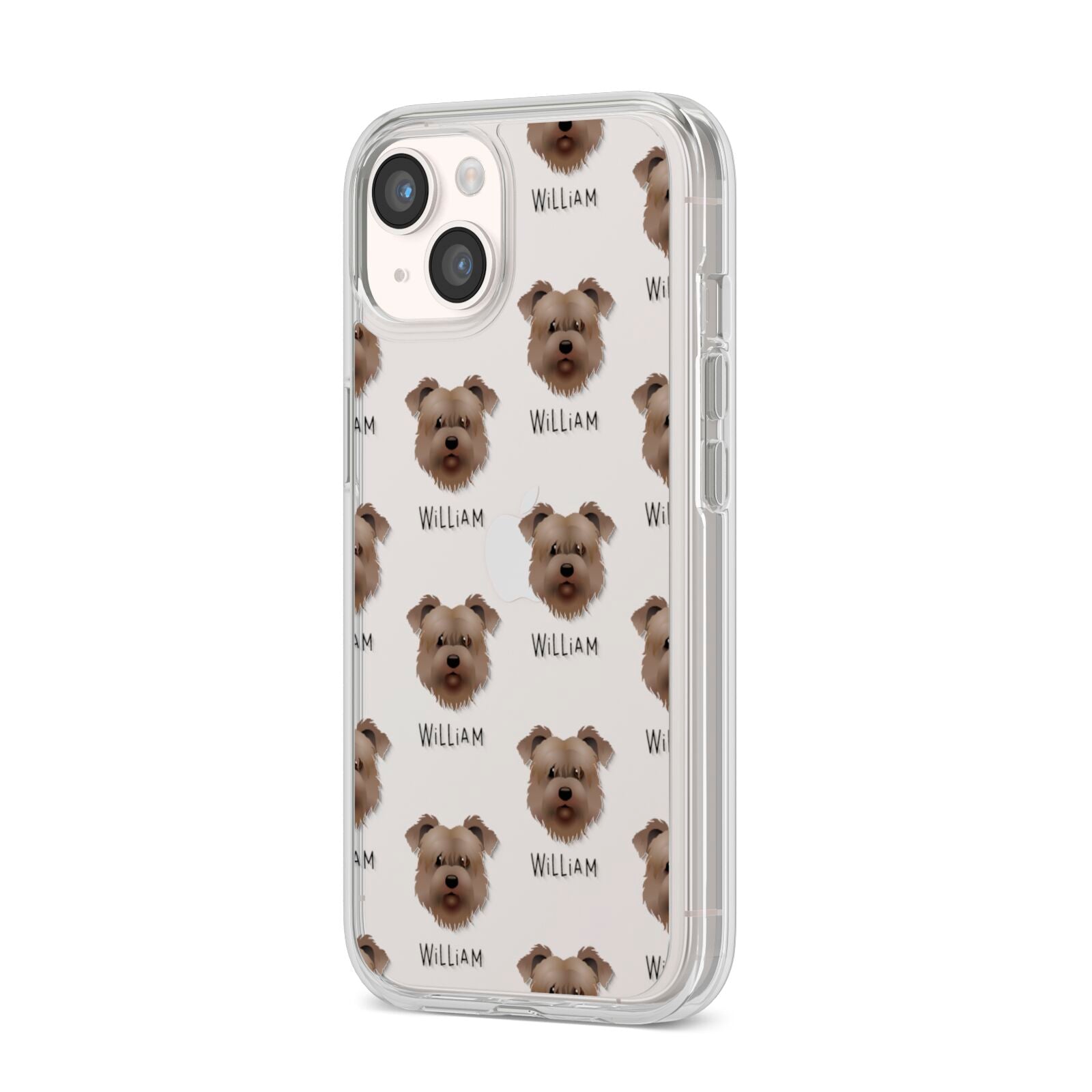 Glen Of Imaal Terrier Icon with Name iPhone 14 Clear Tough Case Starlight Angled Image