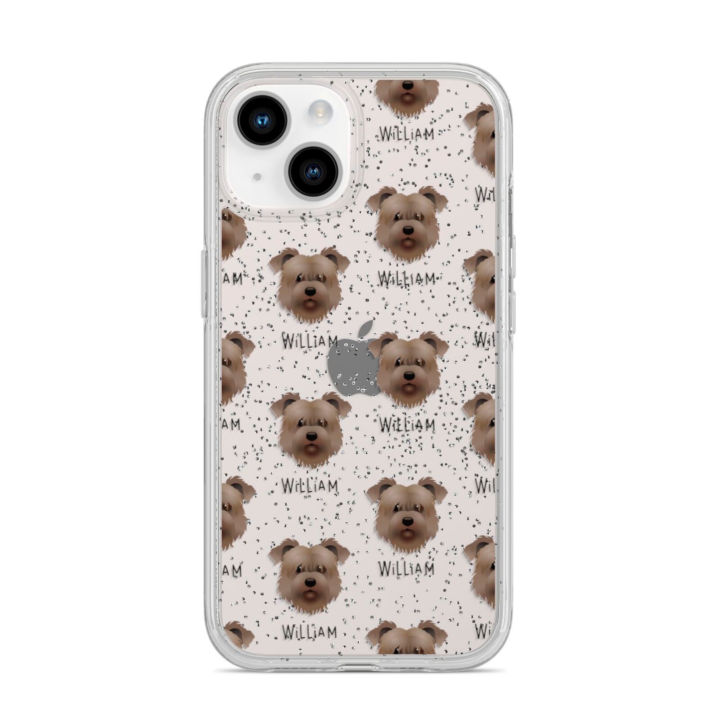 Glen Of Imaal Terrier Icon with Name iPhone 14 Glitter Tough Case Starlight