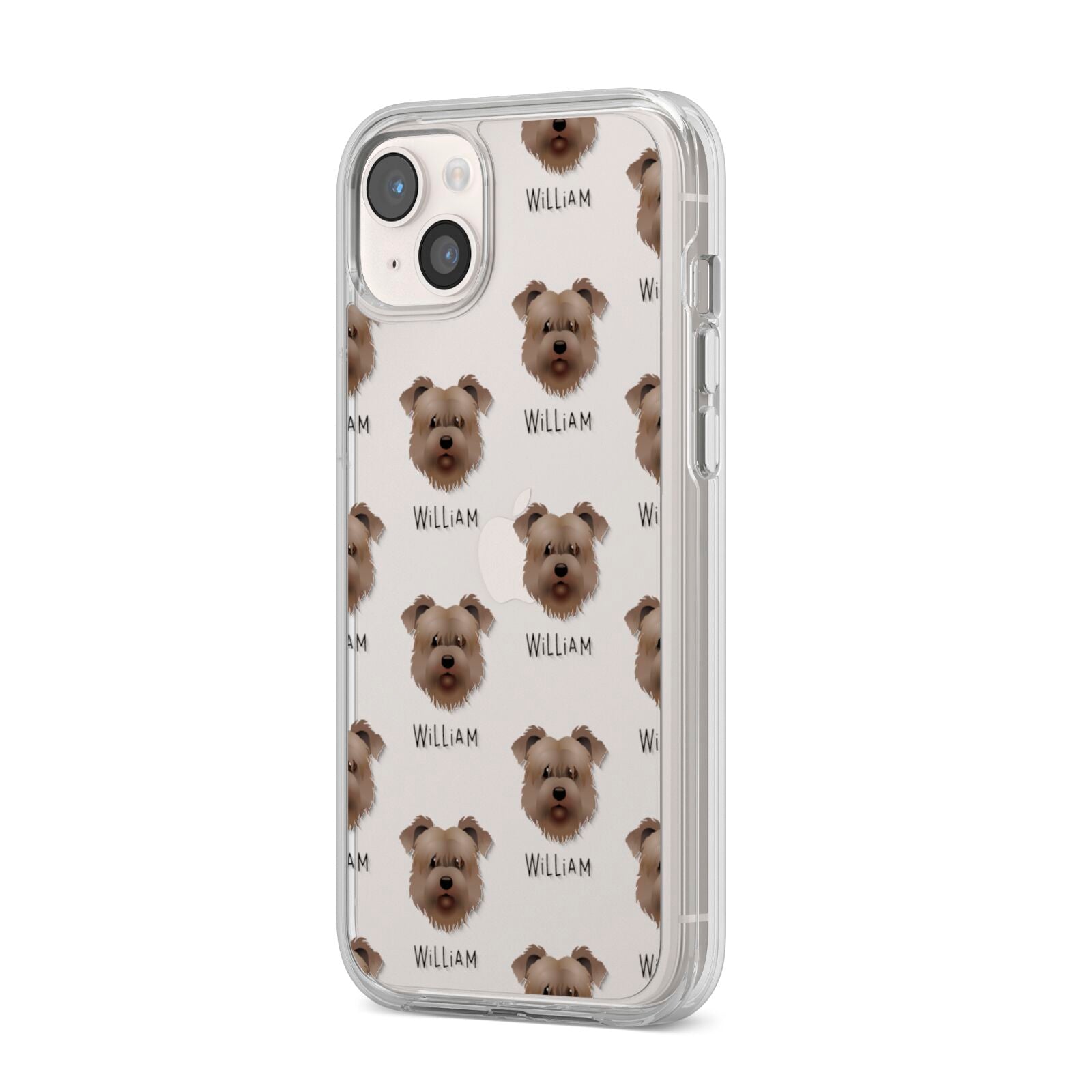 Glen Of Imaal Terrier Icon with Name iPhone 14 Plus Clear Tough Case Starlight Angled Image