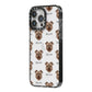 Glen Of Imaal Terrier Icon with Name iPhone 14 Pro Max Black Impact Case Side Angle on Silver phone