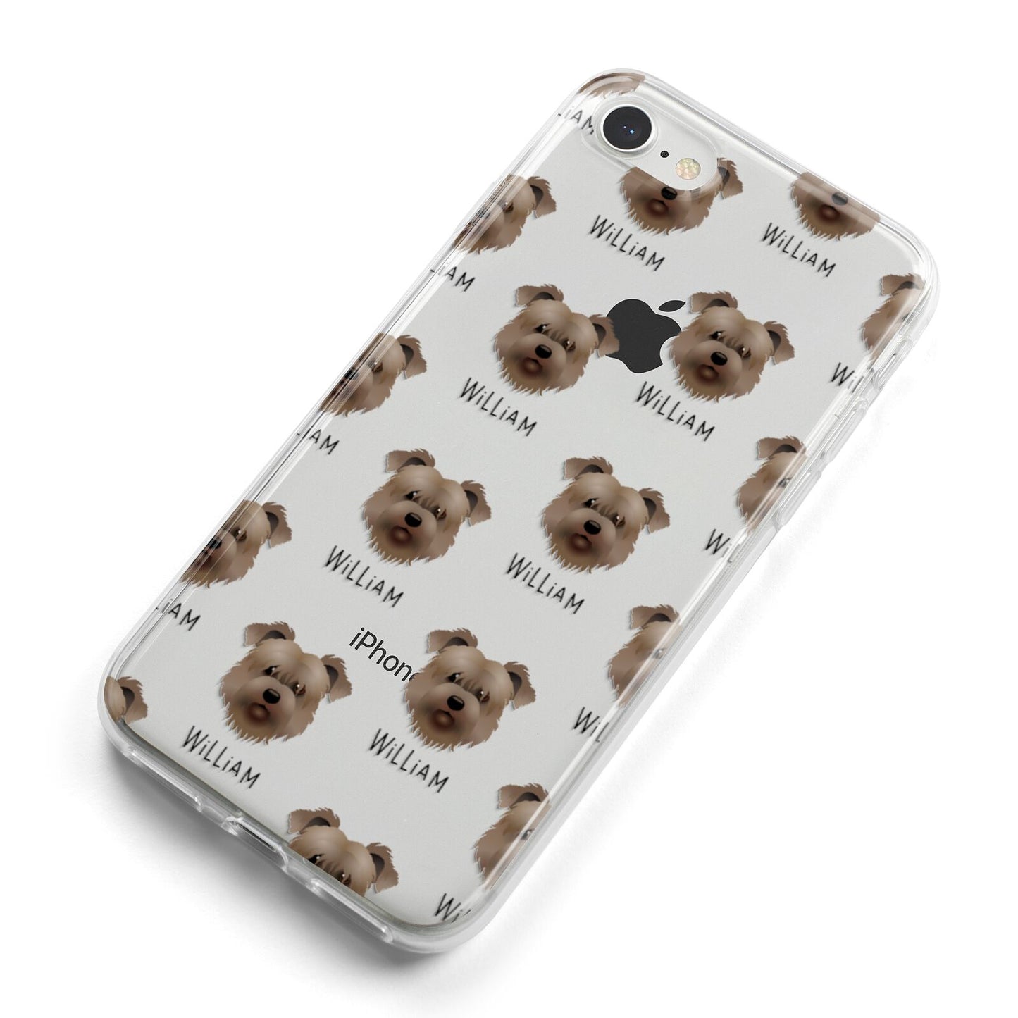 Glen Of Imaal Terrier Icon with Name iPhone 8 Bumper Case on Silver iPhone Alternative Image