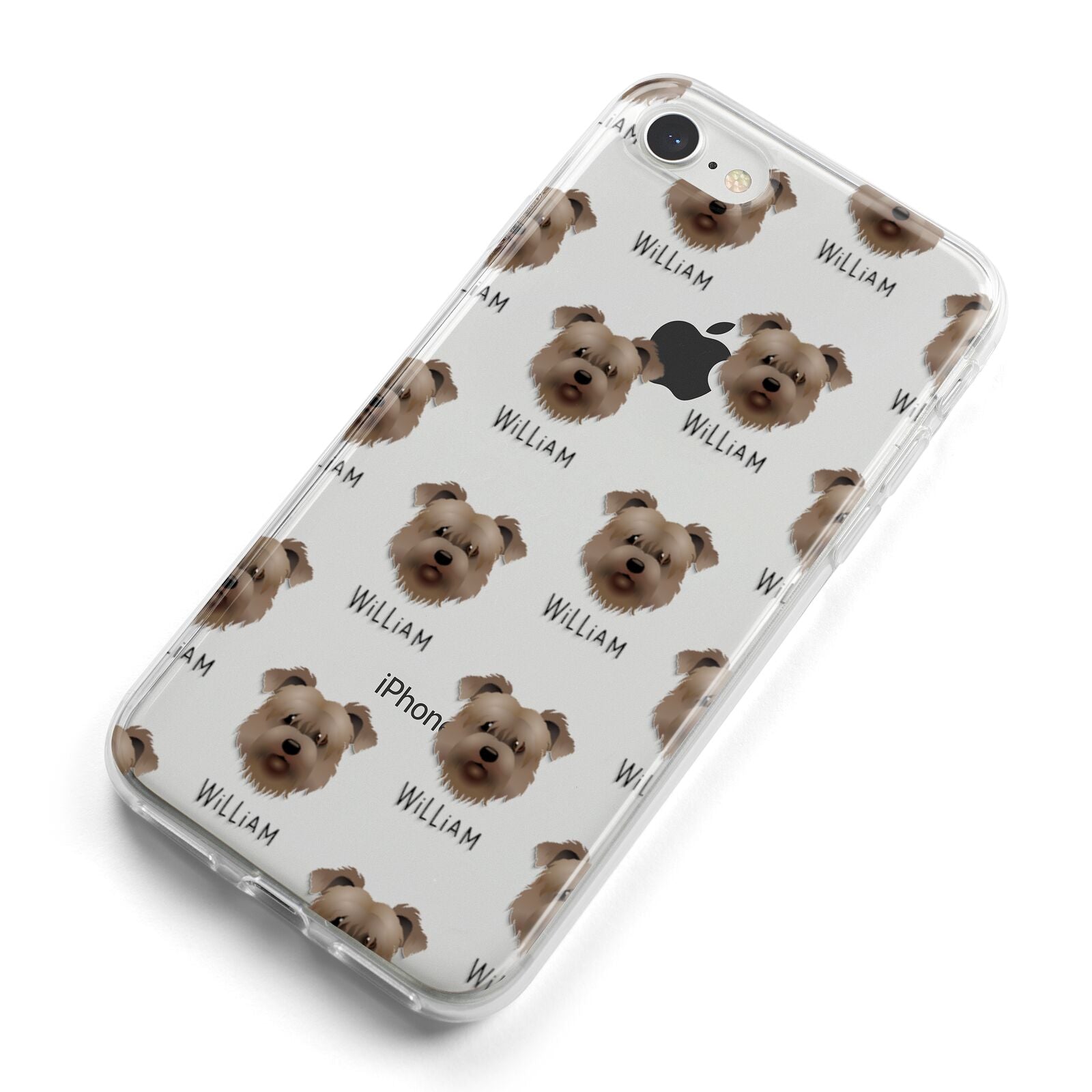 Glen Of Imaal Terrier Icon with Name iPhone 8 Bumper Case on Silver iPhone Alternative Image