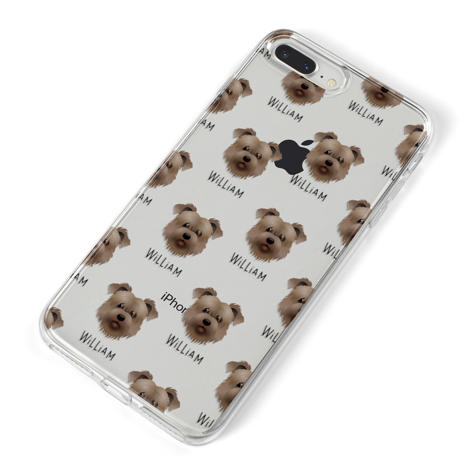 Glen Of Imaal Terrier Icon with Name iPhone 8 Plus Bumper Case on Silver iPhone Alternative Image
