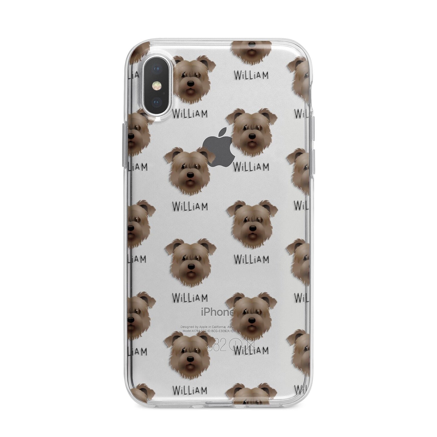 Glen Of Imaal Terrier Icon with Name iPhone X Bumper Case on Silver iPhone Alternative Image 1