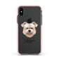 Glen Of Imaal Terrier Personalised Apple iPhone Xs Impact Case Pink Edge on Black Phone