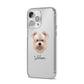 Glen Of Imaal Terrier Personalised iPhone 14 Pro Max Clear Tough Case Silver Angled Image