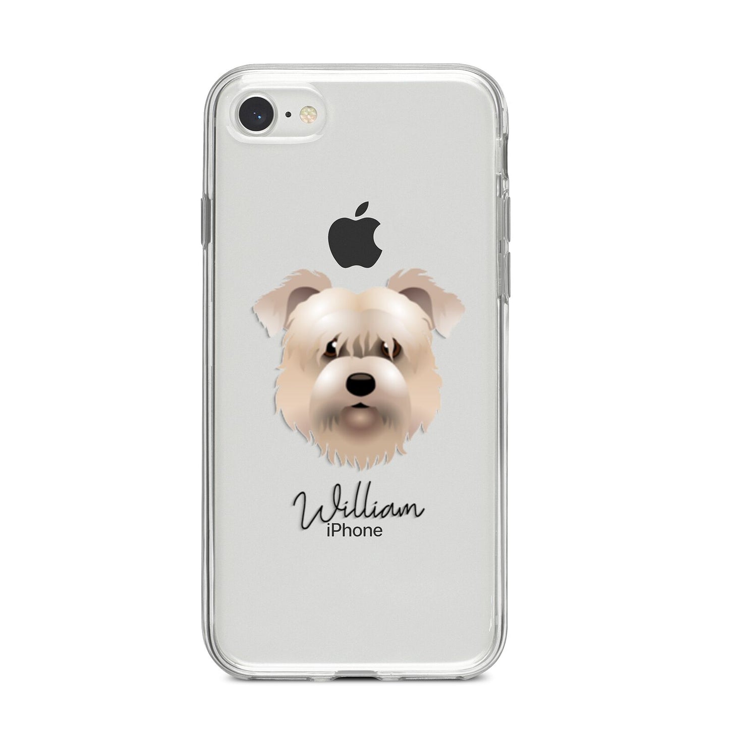 Glen Of Imaal Terrier Personalised iPhone 8 Bumper Case on Silver iPhone