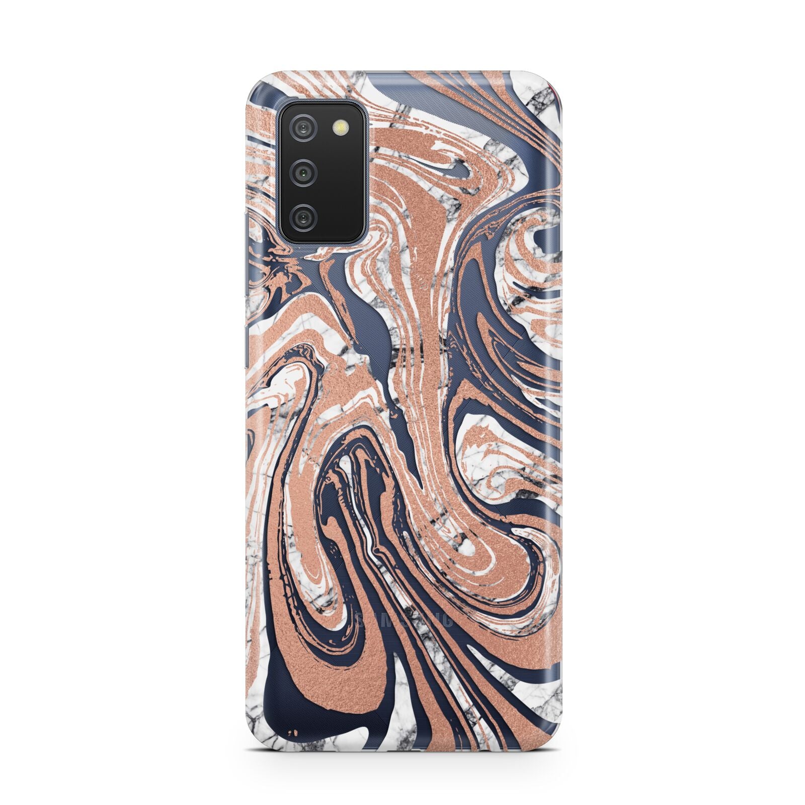 Gold And White Marble Samsung A02s Case