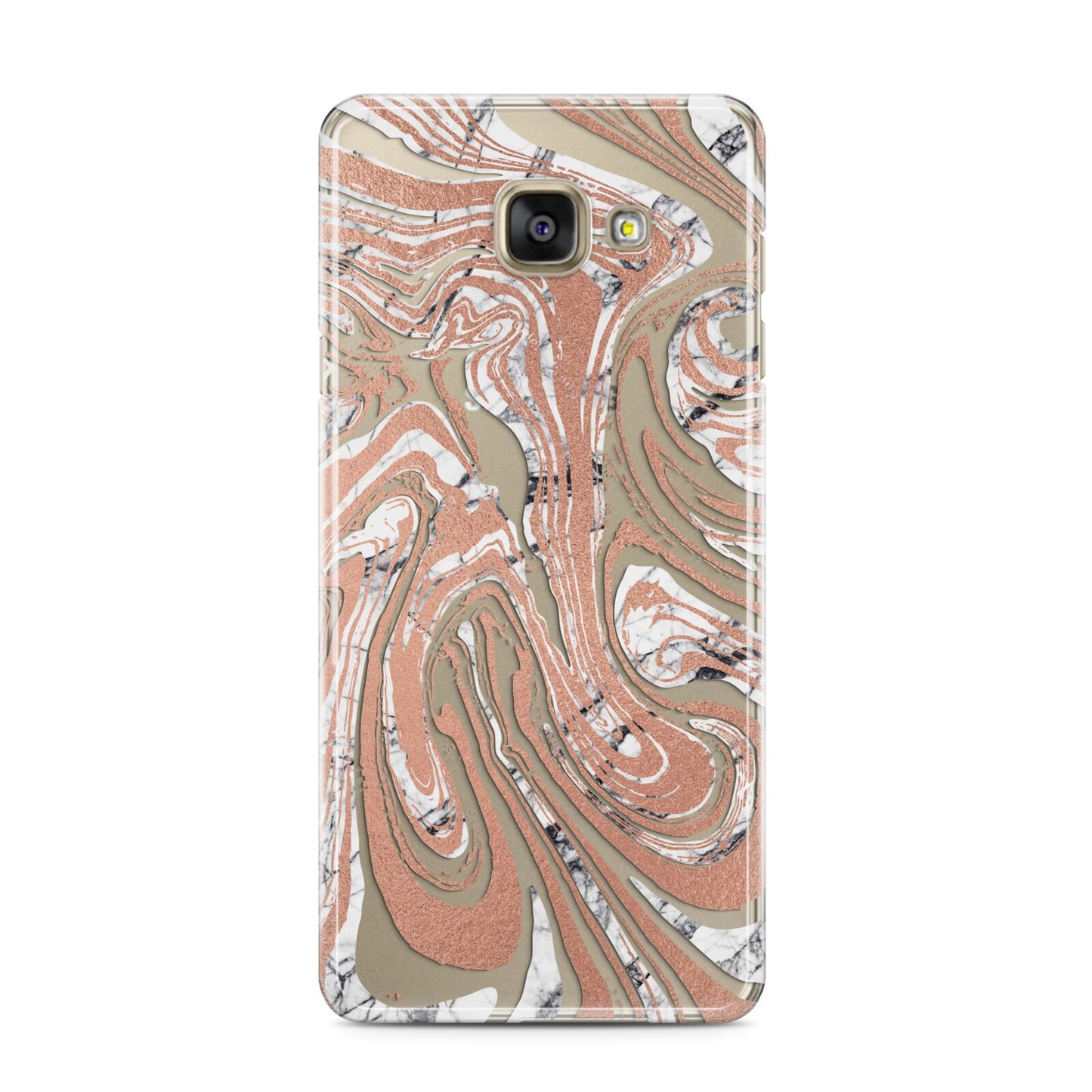 Gold And White Marble Samsung Galaxy A3 2016 Case on gold phone