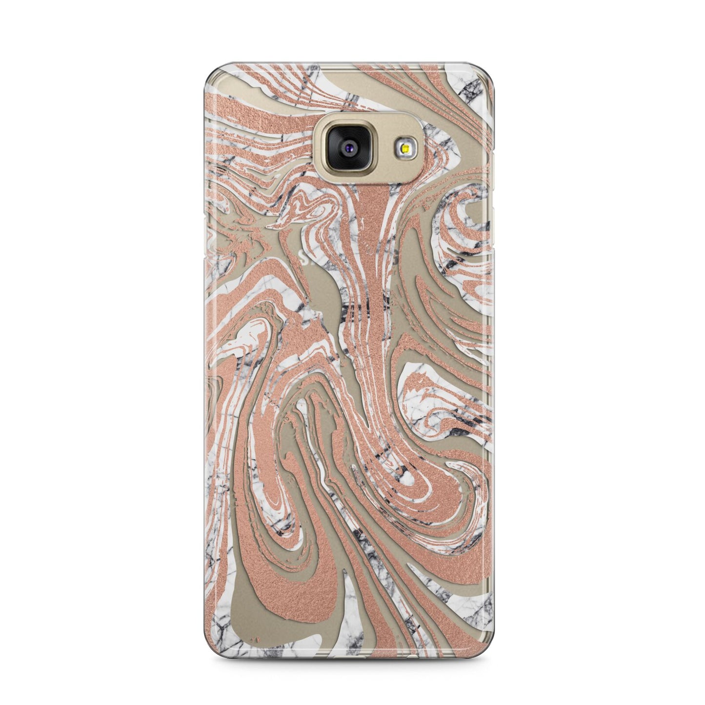 Gold And White Marble Samsung Galaxy A5 2016 Case on gold phone