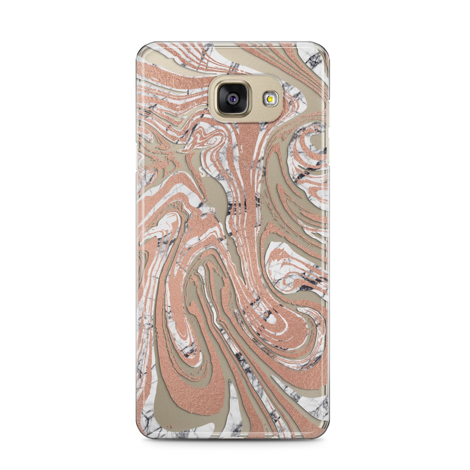 Gold And White Marble Samsung Galaxy A5 2016 Case on gold phone