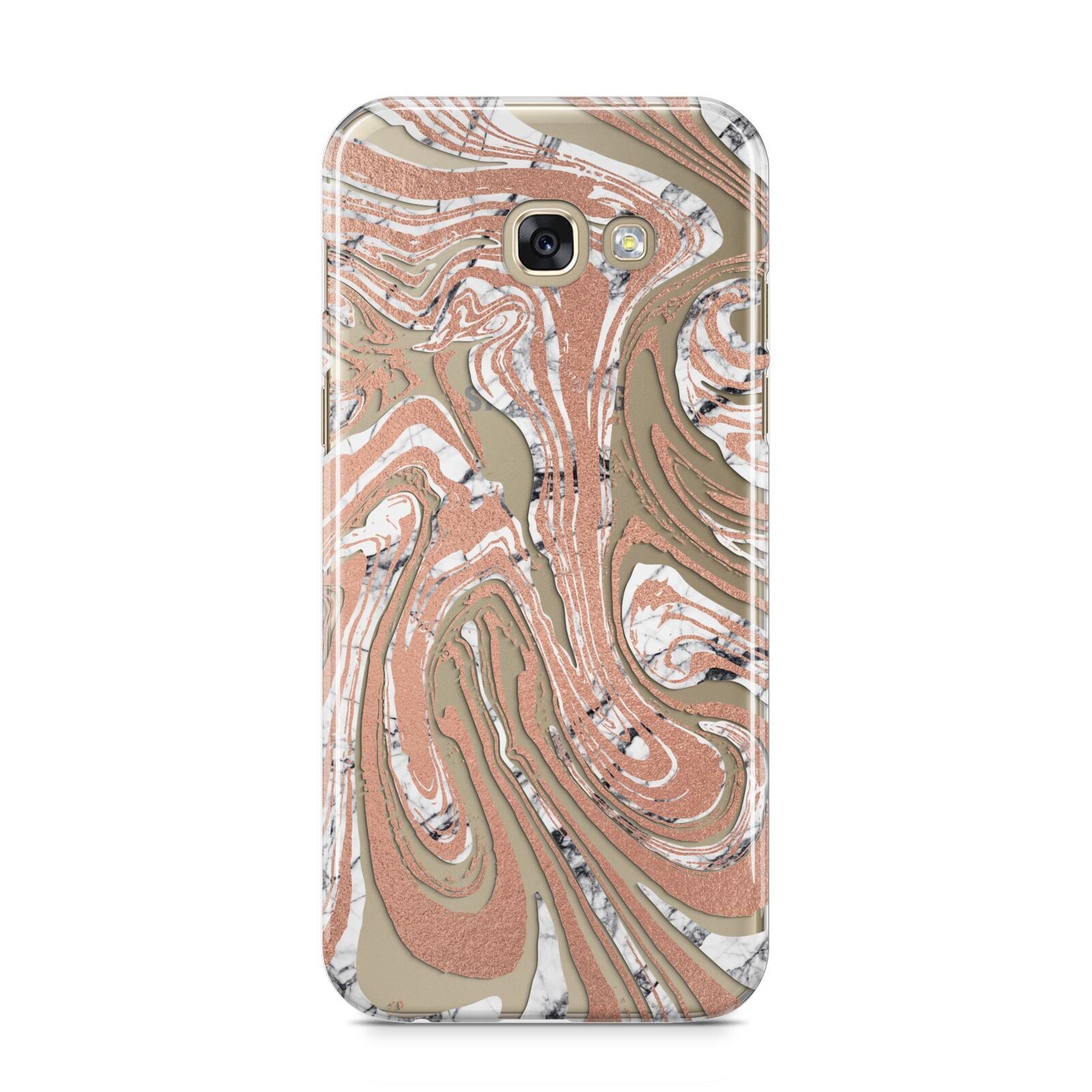 Gold And White Marble Samsung Galaxy A5 2017 Case on gold phone