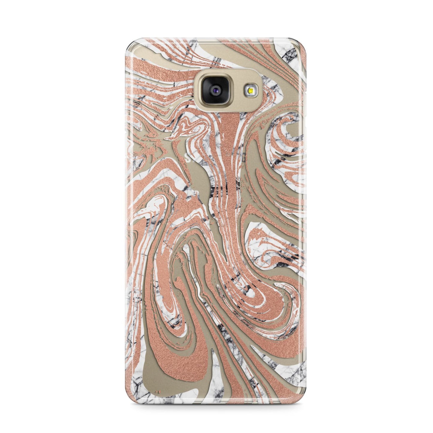 Gold And White Marble Samsung Galaxy A9 2016 Case on gold phone