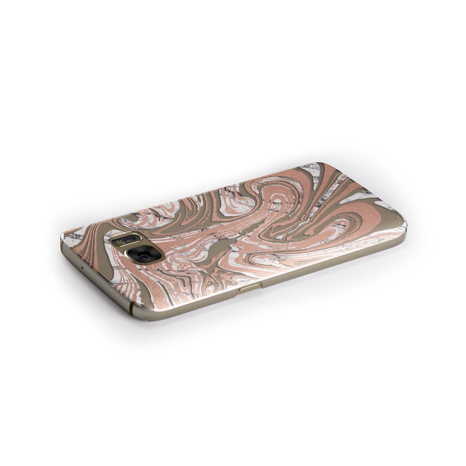 Gold And White Marble Samsung Galaxy Case Side Close Up