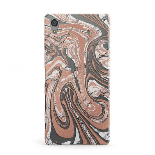 Gold And White Marble Sony Xperia Case