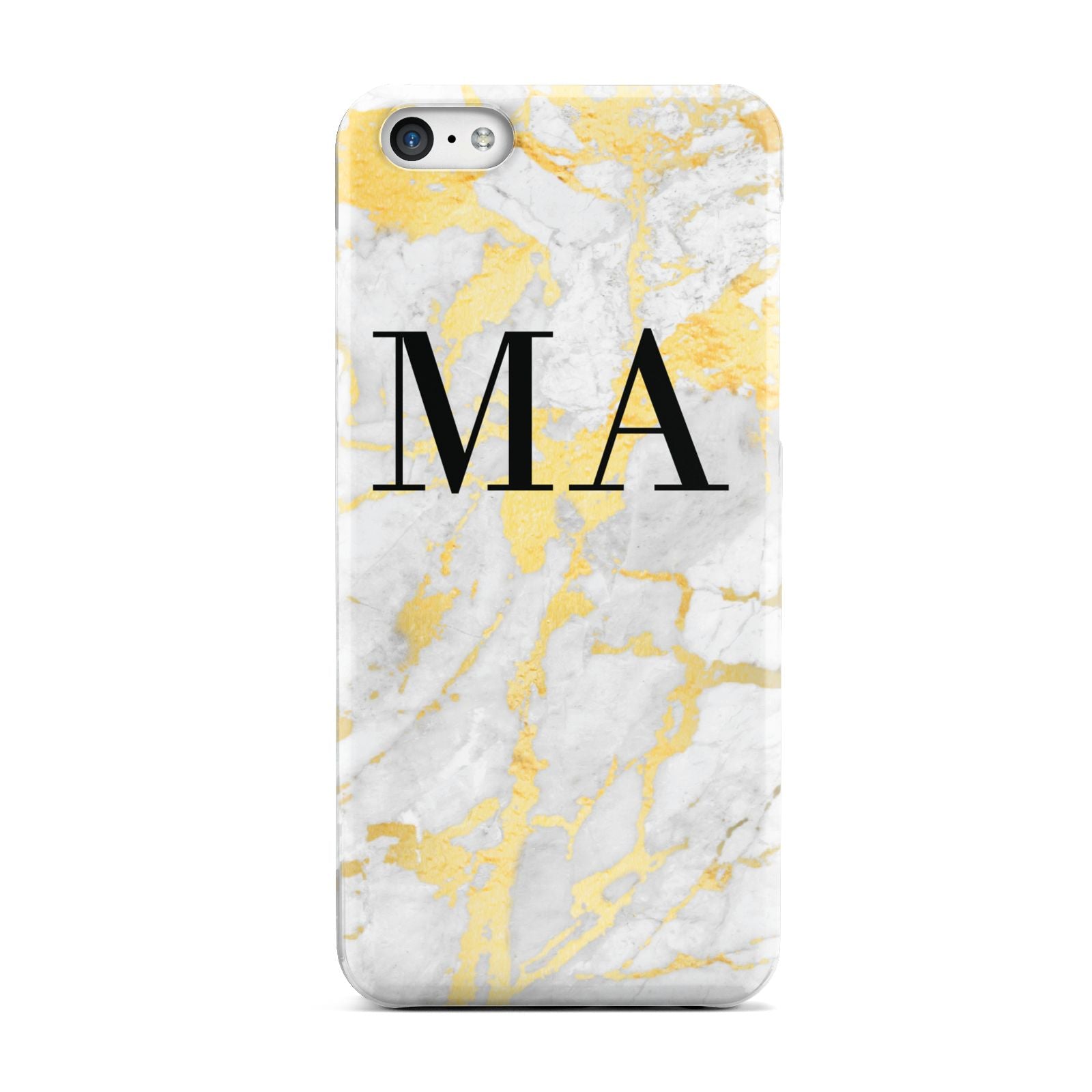 Gold Marble Custom Initials Apple iPhone 5c Case