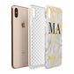 Gold Marble Custom Initials Apple iPhone Xs Max 3D Tough Case Expanded View