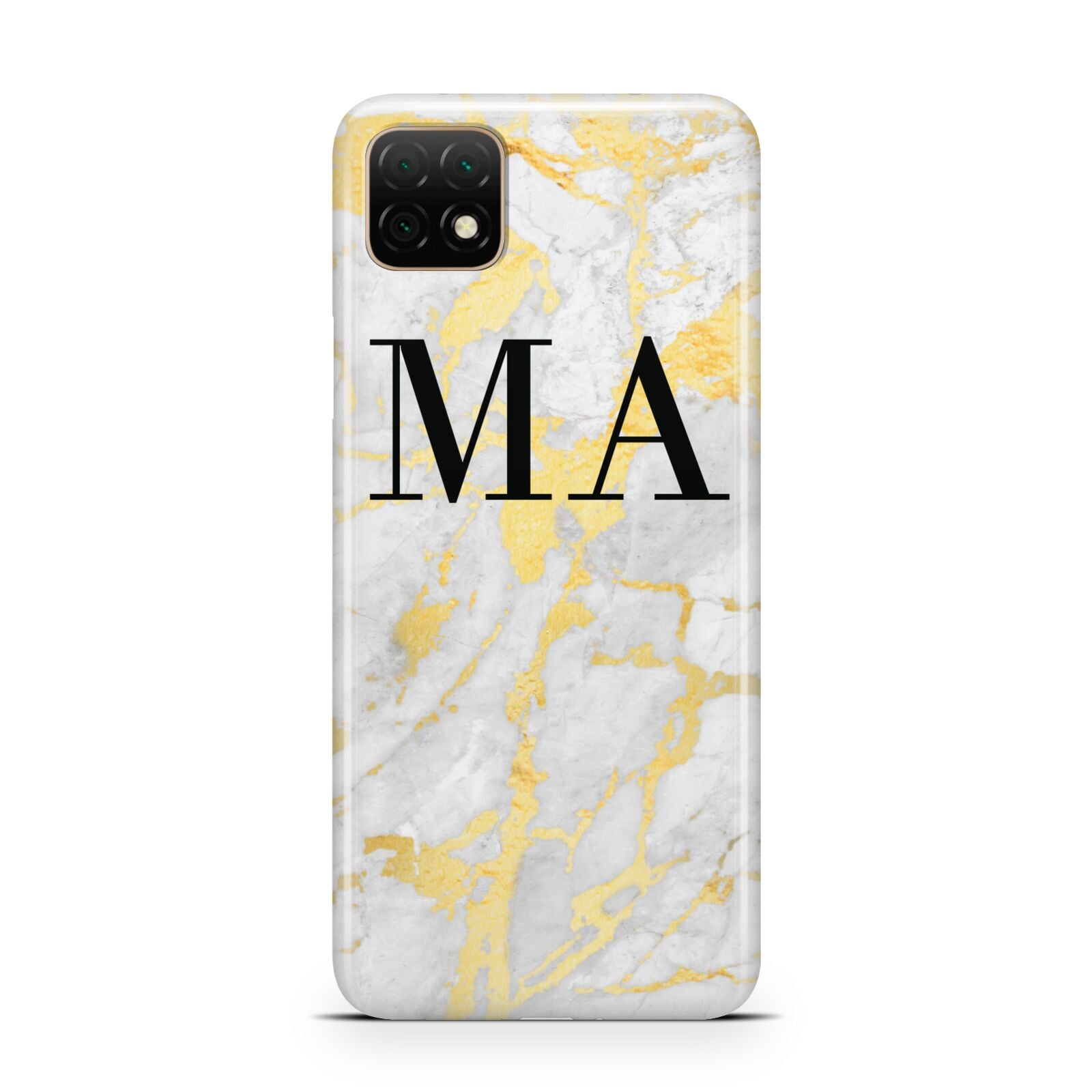 Gold Marble Custom Initials Huawei Enjoy 20 Phone Case