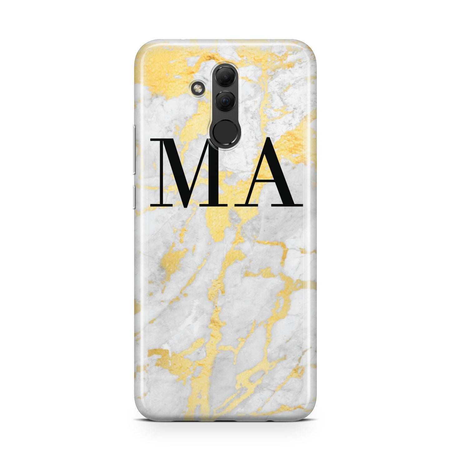 Gold Marble Custom Initials Huawei Mate 20 Lite