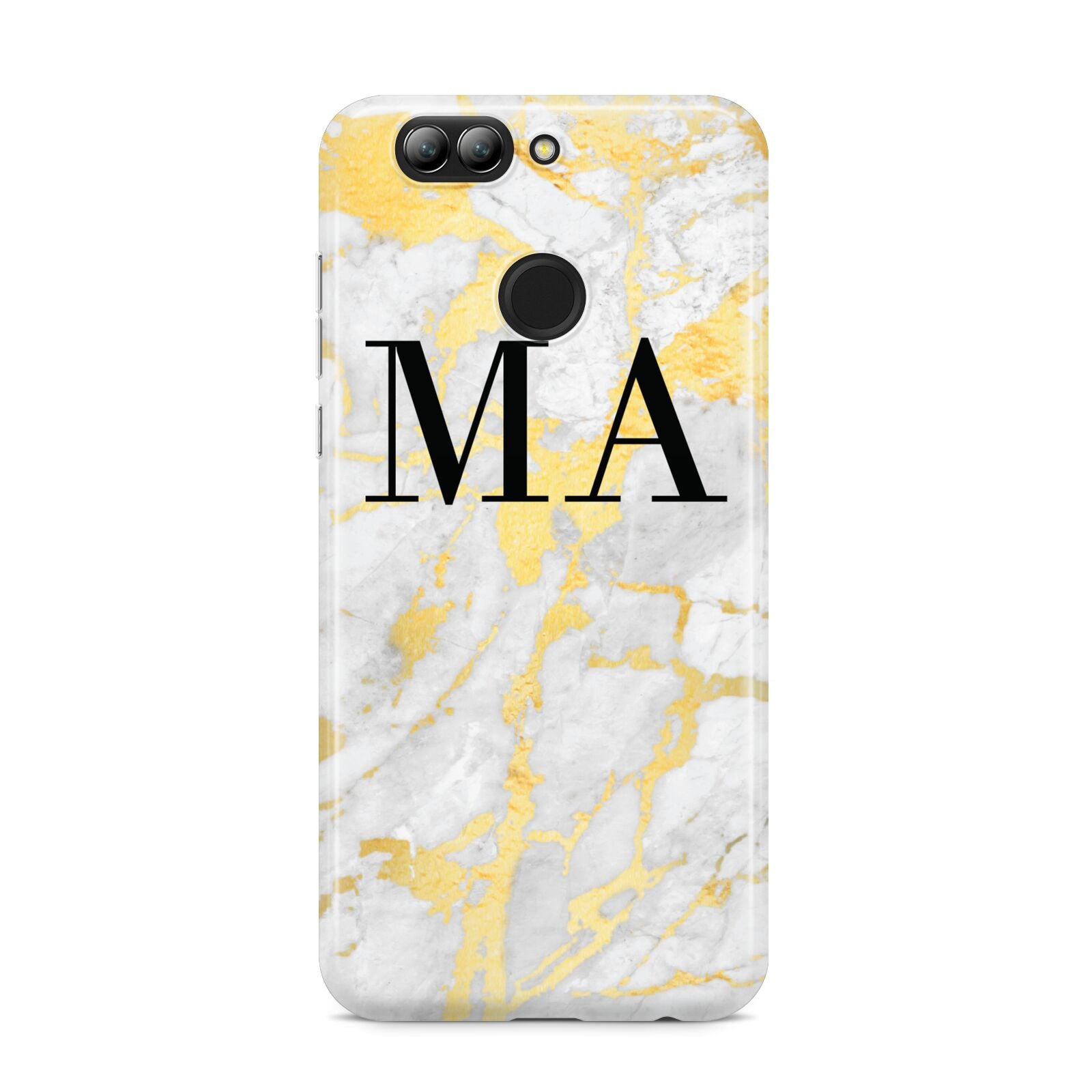 Gold Marble Custom Initials Huawei Nova 2s Phone Case