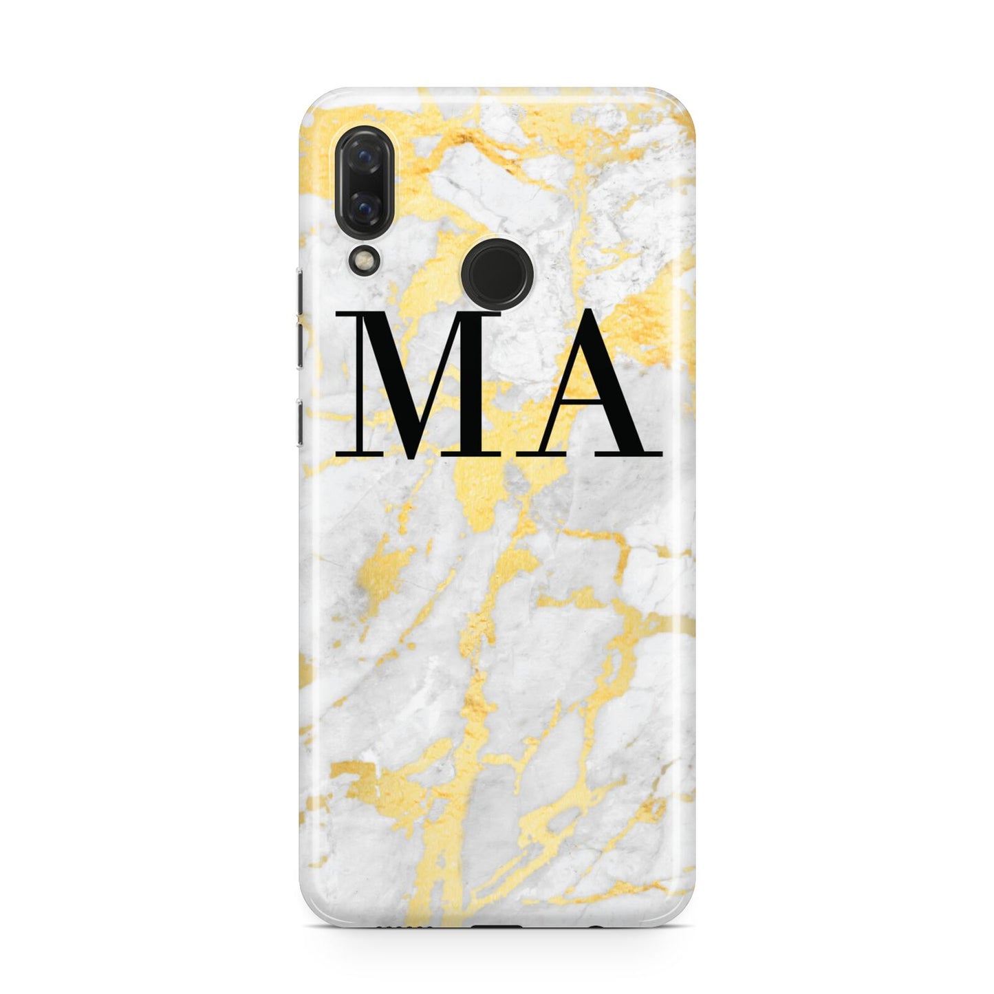 Gold Marble Custom Initials Huawei Nova 3 Phone Case