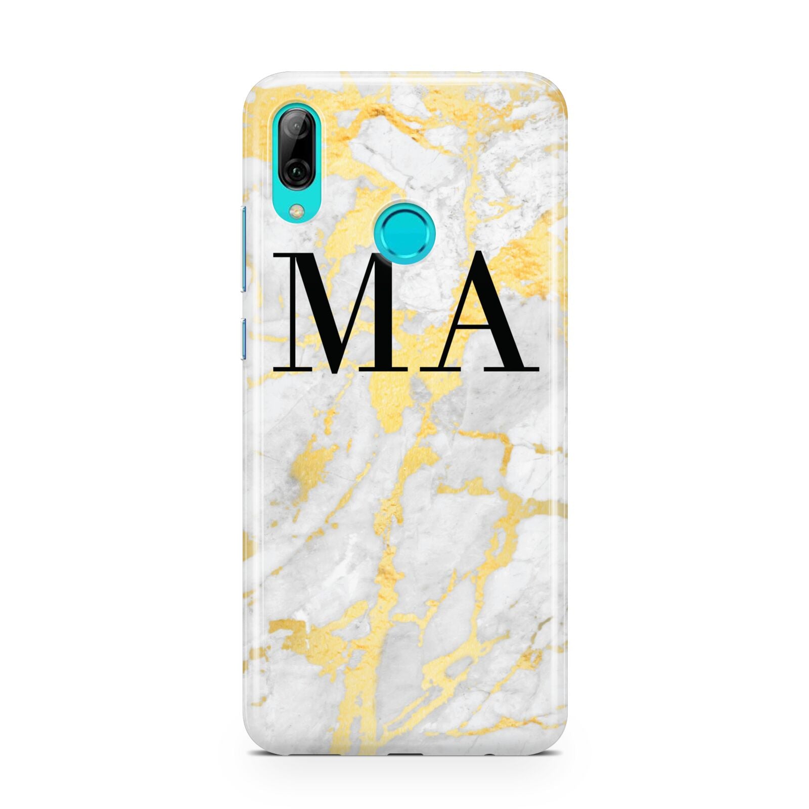 Gold Marble Custom Initials Huawei P Smart 2019 Case