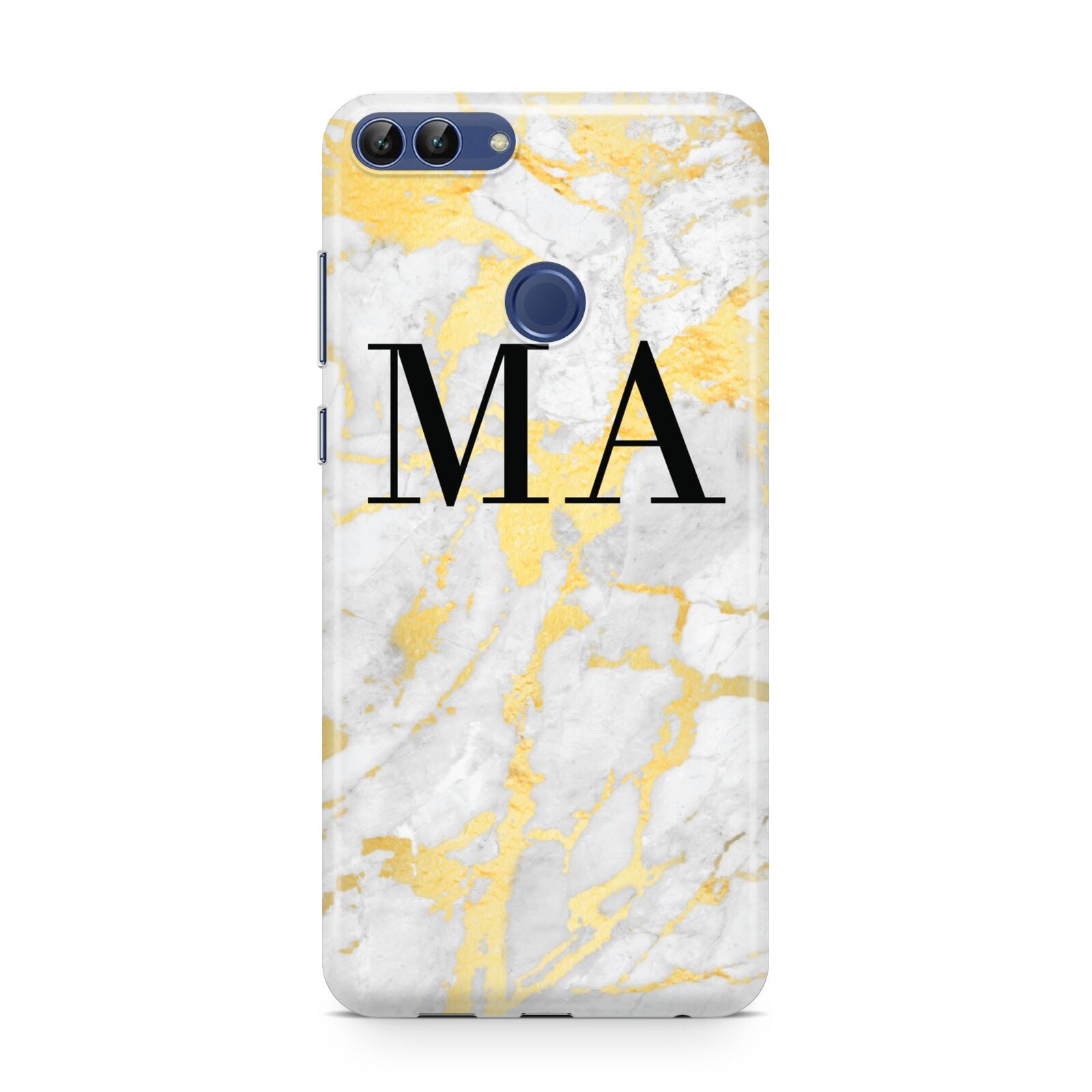 Gold Marble Custom Initials Huawei P Smart Case