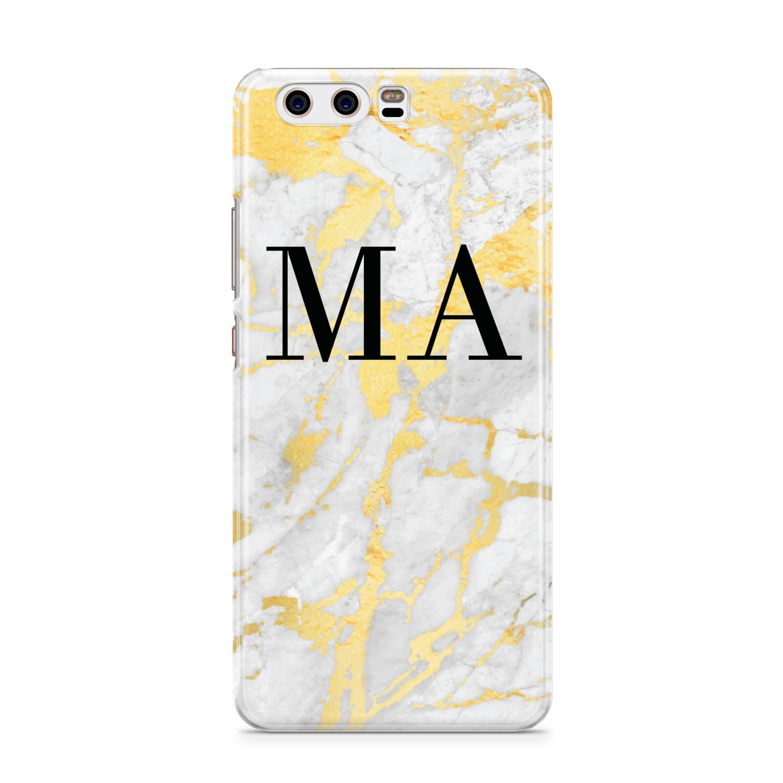 Gold Marble Custom Initials Huawei P10 Phone Case