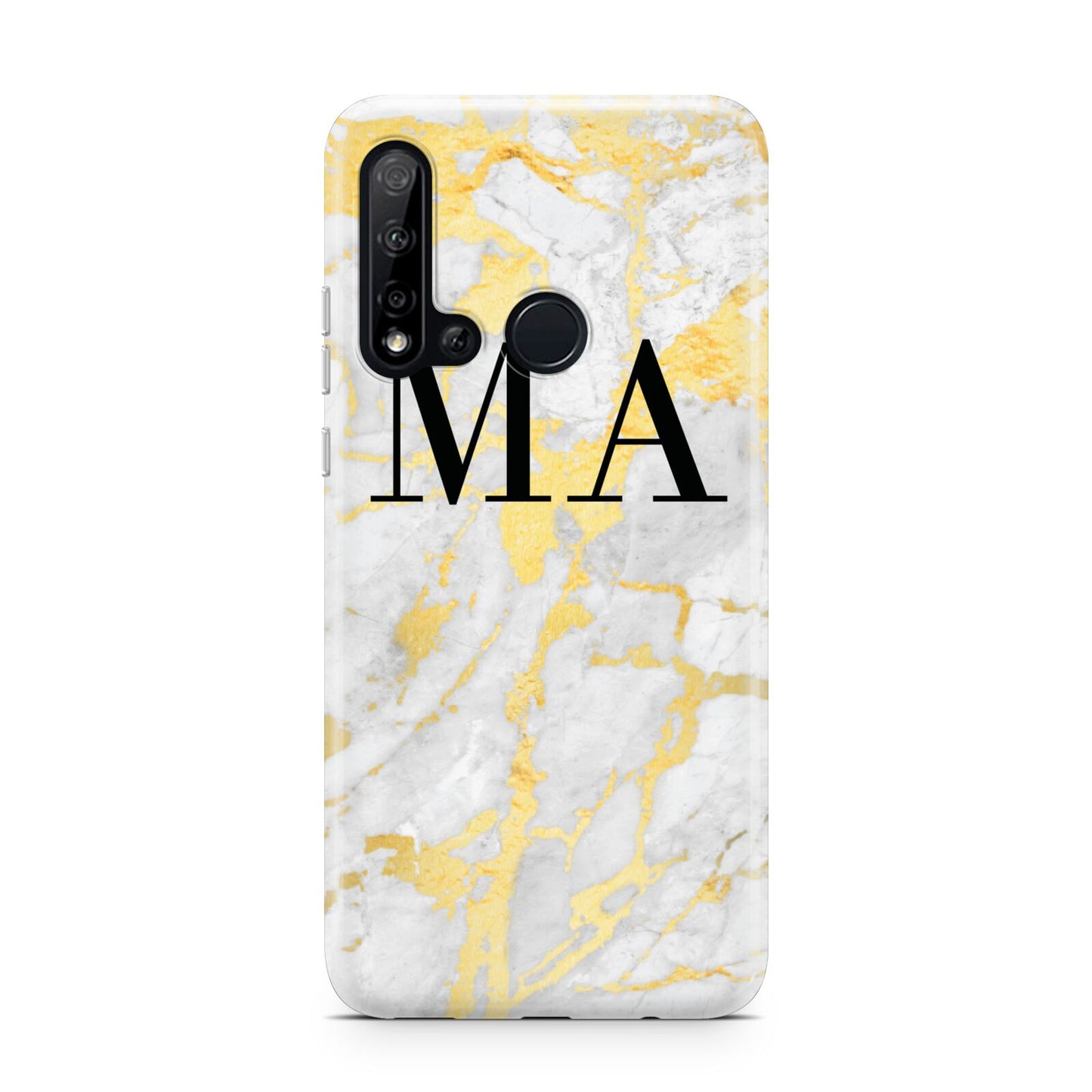 Gold Marble Custom Initials Huawei P20 Lite 5G Phone Case