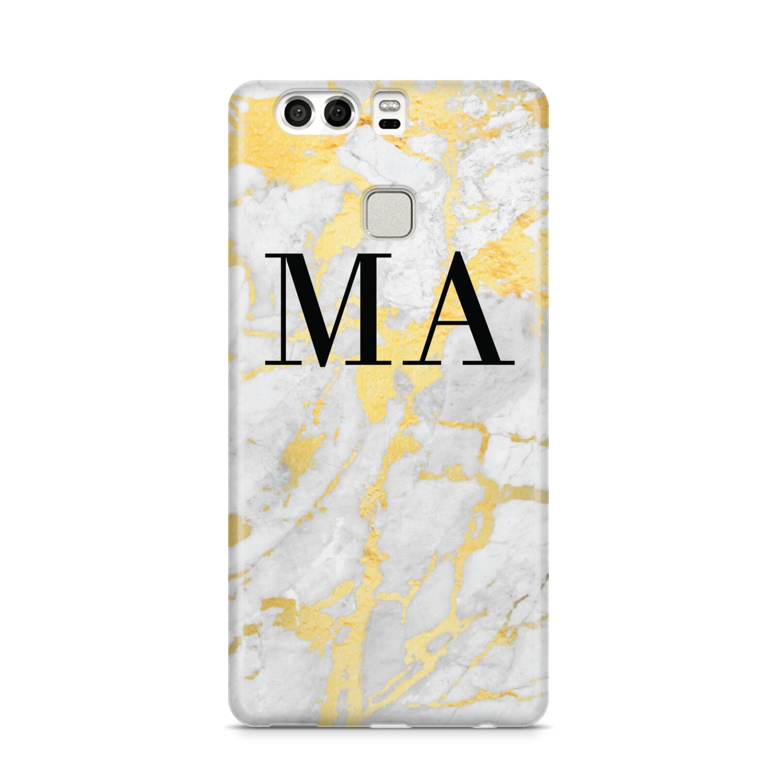 Gold Marble Custom Initials Huawei P9 Case