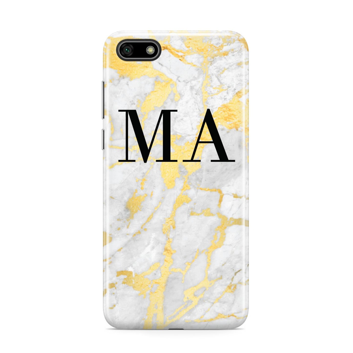 Gold Marble Custom Initials Huawei Y5 Prime 2018 Phone Case