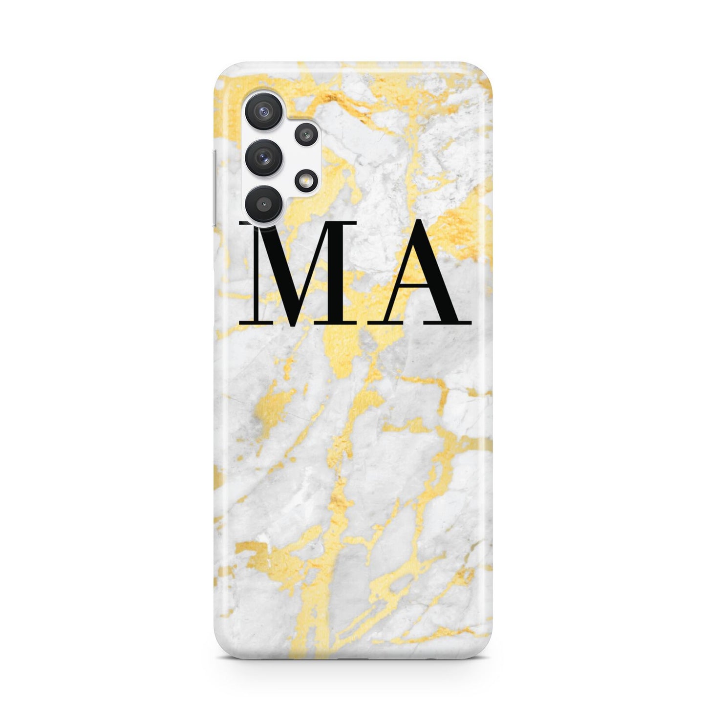 Gold Marble Custom Initials Samsung A32 5G Case