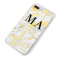 Gold Marble Custom Initials iPhone 8 Plus Bumper Case on Silver iPhone Alternative Image