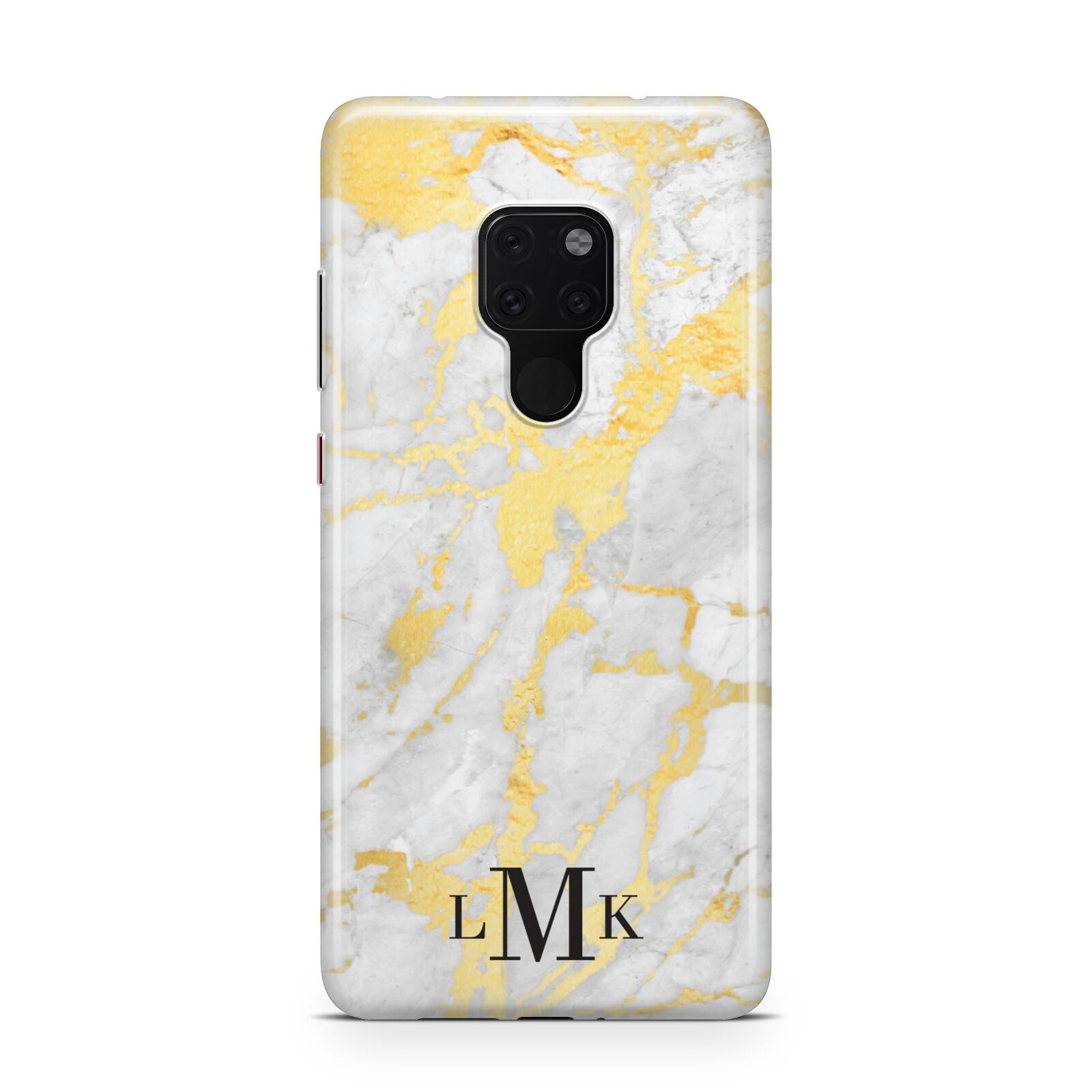 Gold Marble Initials Customised Huawei Mate 20 Phone Case