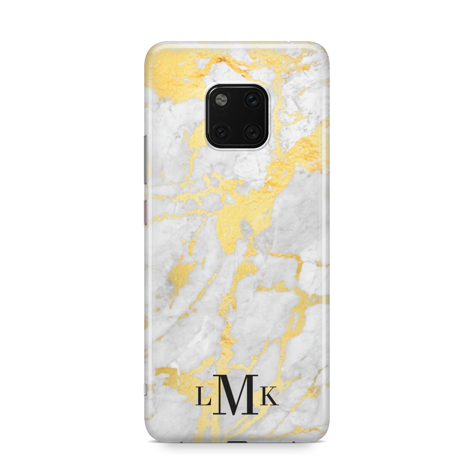 Gold Marble Initials Customised Huawei Mate 20 Pro Phone Case