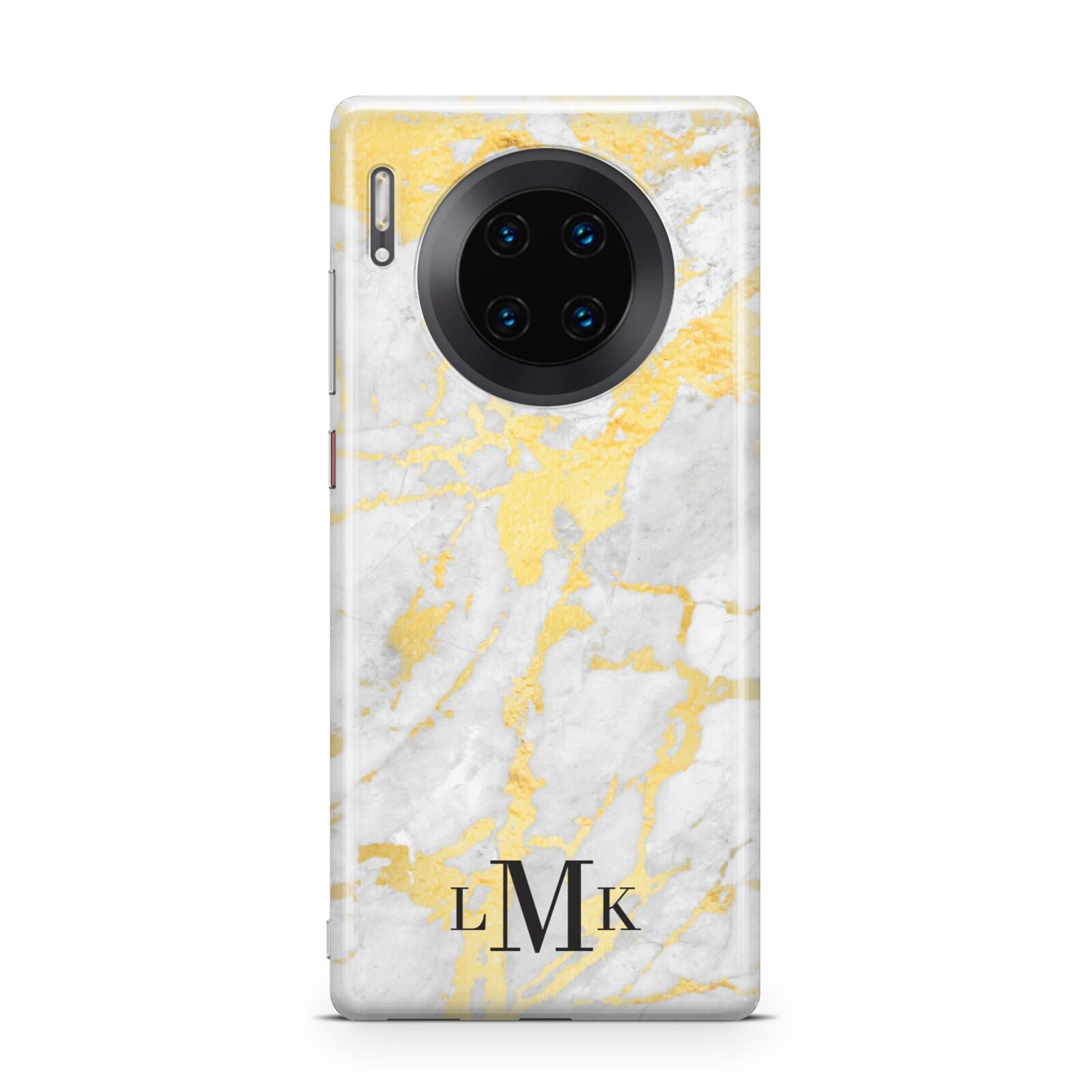 Gold Marble Initials Customised Huawei Mate 30 Pro Phone Case