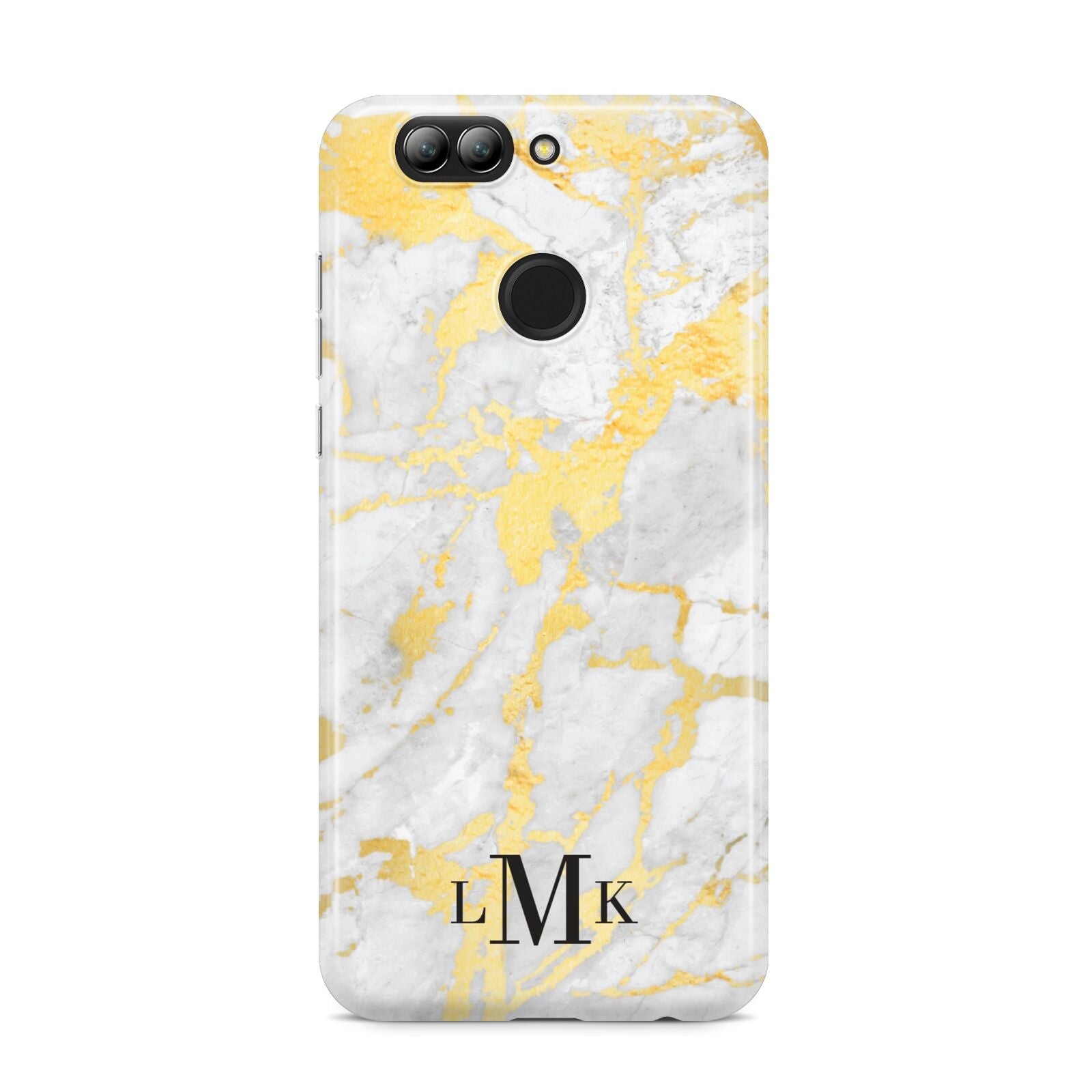 Gold Marble Initials Customised Huawei Nova 2s Phone Case