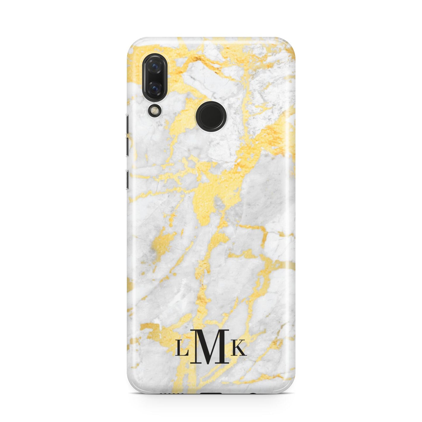 Gold Marble Initials Customised Huawei Nova 3 Phone Case