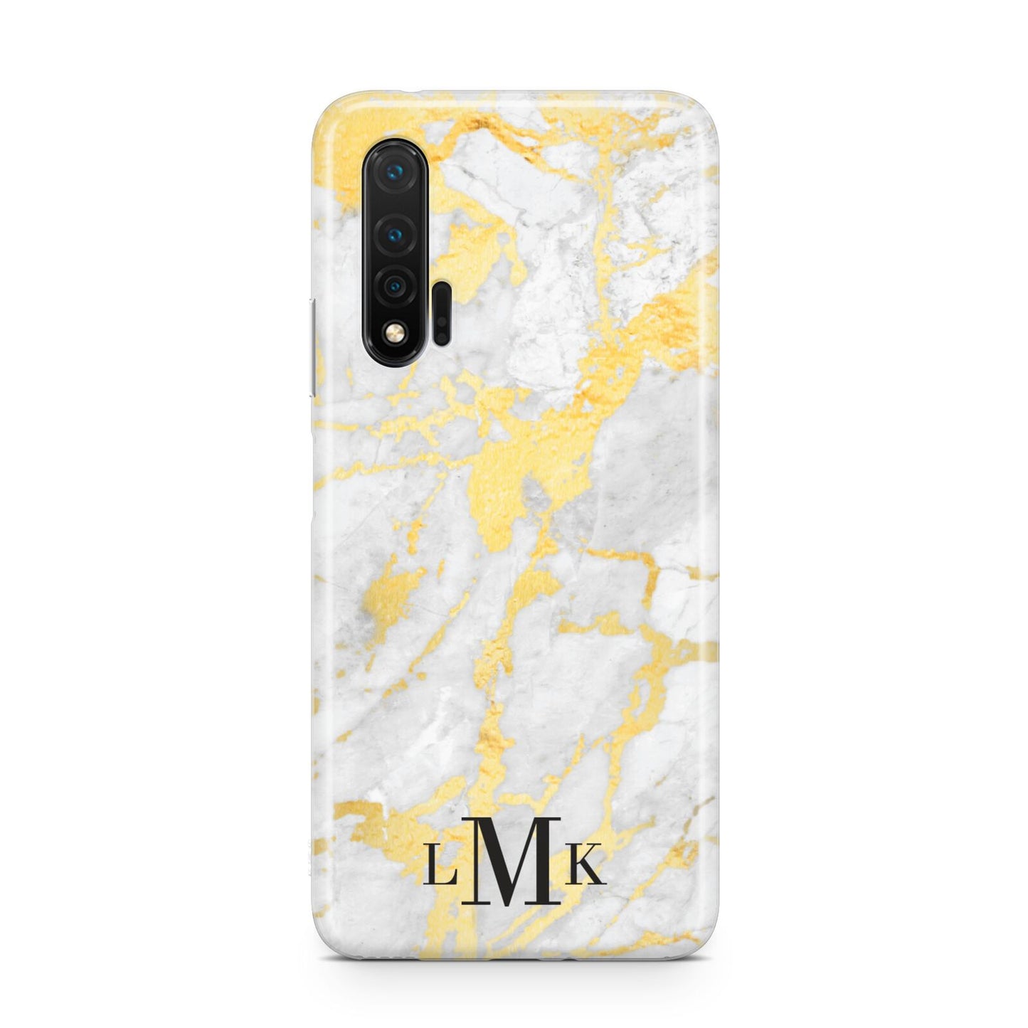 Gold Marble Initials Customised Huawei Nova 6 Phone Case