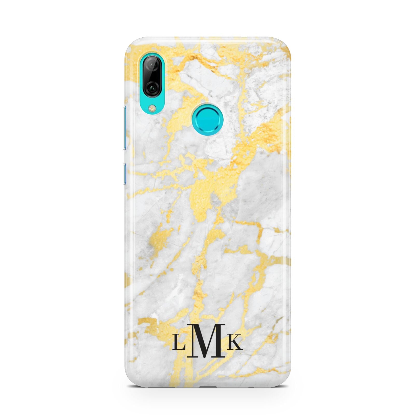 Gold Marble Initials Customised Huawei P Smart 2019 Case