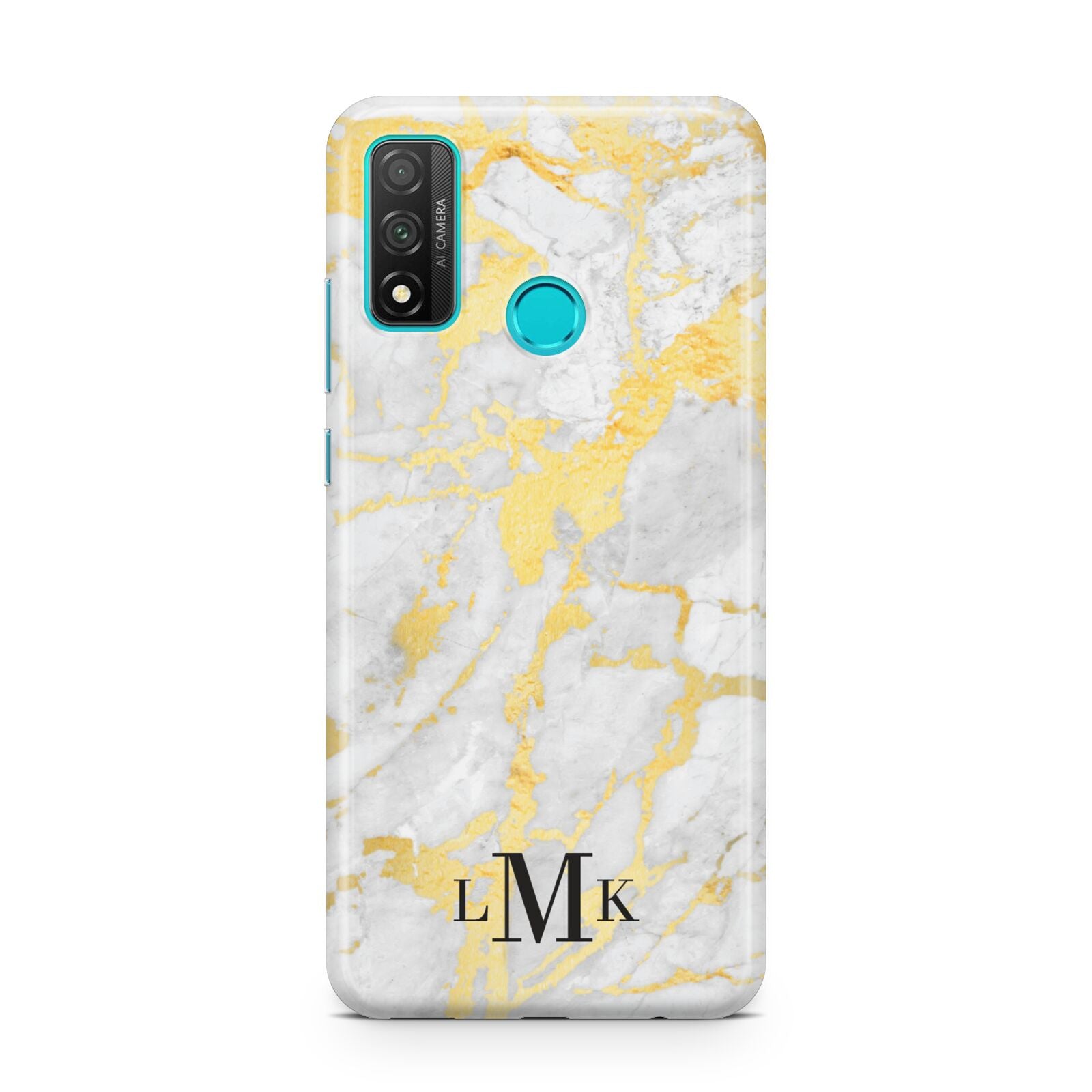 Gold Marble Initials Customised Huawei P Smart 2020