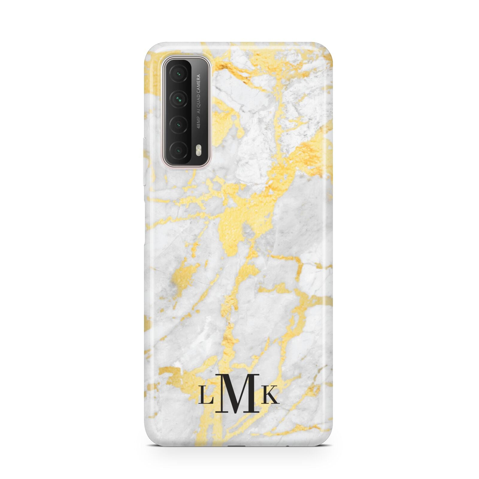 Gold Marble Initials Customised Huawei P Smart 2021