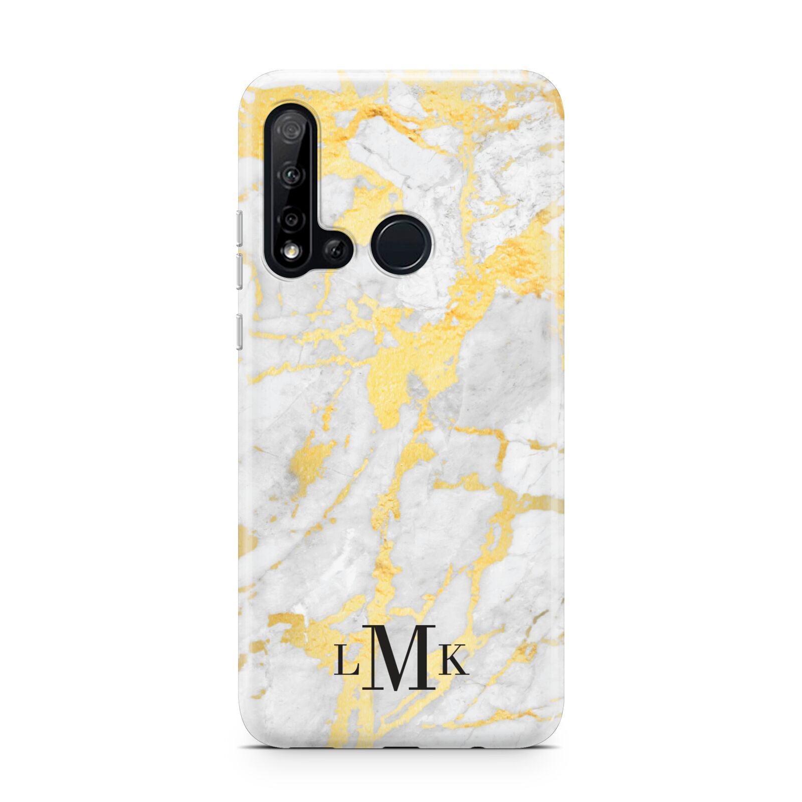 Gold Marble Initials Customised Huawei P20 Lite 5G Phone Case