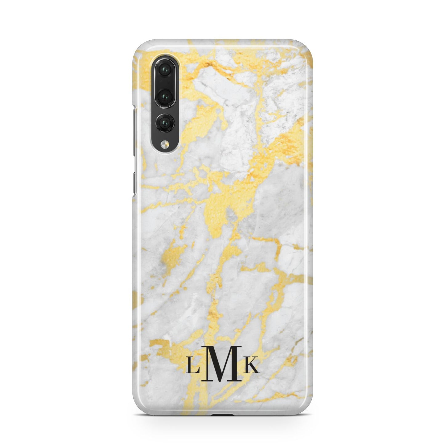 Gold Marble Initials Customised Huawei P20 Pro Phone Case